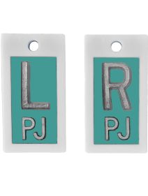 Plastic Markers 5/8" L&R (Turquoise Blue Solid)