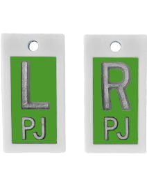 Plastic Markers 5/8" L&R (Yellow Green Solid)