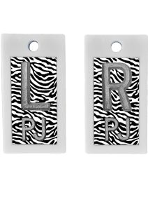 Plastic Markers 5/8" L&R (Zebra)