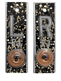 Position Markers 5/8" L&R (Black Chunky Glitter)