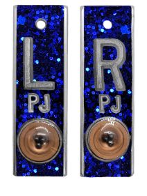 Position Markers 5/8" L&R (Blue Chunky Glitter)