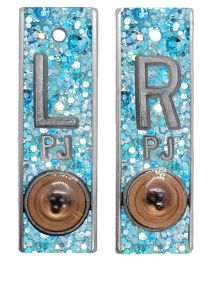 Position Markers 5/8" L&R (Lt. Blue Chunky Glitter)