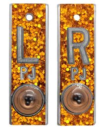 Position Markers 5/8" L&R (Orange Chunky Glitter)
