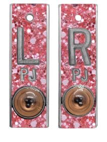 Position Markers 5/8" L&R (Pink Chunky Glitter)
