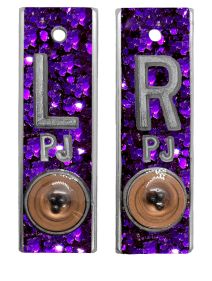 Position Markers 5/8" L&R (Purple Chunky Glitter)