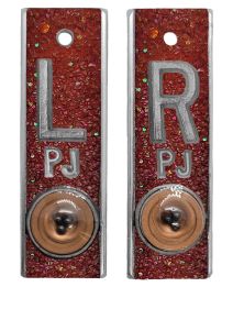 Position Markers 5/8" L&R (Red Chunky Glitter)