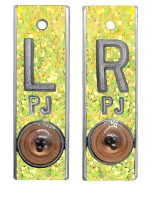Position Markers 5/8" L&R (Yellow Chunky Glitter)