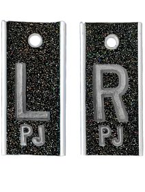 Alum Markers 5/8" L&R (Black Glitter)