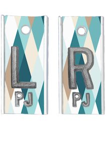 Alum Markers 5/8" L&R (Blue Diamond)