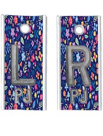 Alum Markers 5/8" L&R (Blue Floral)