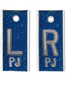 Alum Markers 5/8" L&R (Blue Glitter)