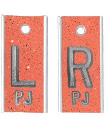 Alum Markers 5/8" L&R (Coral Glitter)