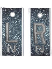 Alum Markers 5/8" L&R (Dark Grey Glitter)