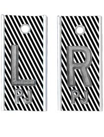 Alum Markers 5/8" L&R (Diagonal Stripes)