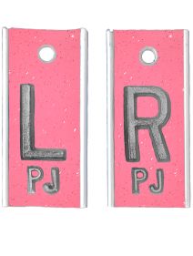 Alum Markers 5/8" L&R (Fluorescent Pink Glitter)