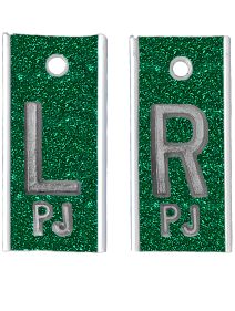 Alum Markers 5/8" L&R (Green Glitter)