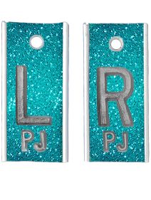 Alum Markers 5/8" L & R (Mint Glitter)