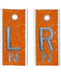 Alum Markers 5/8" L&R (Orange Glitter)
