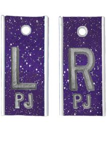 Alum Markers 5/8" L&R (Purple Glitter)
