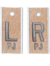 Alum Markers 5/8" L&R (Rosy Gold Glitter)