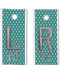 Alum Markers 5/8" L&R (Teal Dots)