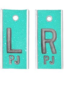 Alum Markers 5/8" L&R (Tiffany Blue Glitter)