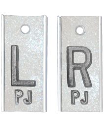Alum Markers 5/8" L&R (White Glitter)