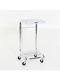 Square Chrome Hamper with Lid