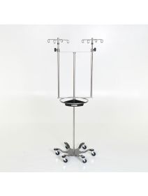 Double IV Pole with Steering Wheel and Tray
