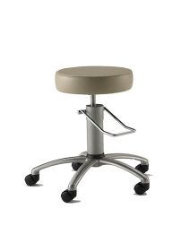 Surgical Stool w/ Brushed Aluminum Base