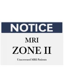 Magnetic Notice MRI Zone II Sign PJRD-WS-P-010