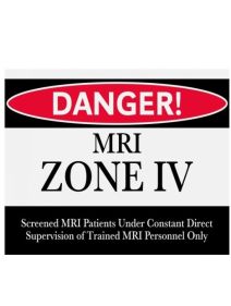 Magnetic Danger MRI Zone IV Sign PJRD-WS-P-012