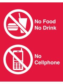 No Food-Drink-Cell Phones