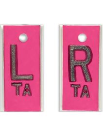 Aluminum X-Ray Markers 5/8" L&R Pink Solid