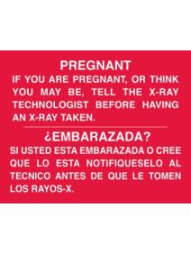 Bilingual Red Pregnancy Sign