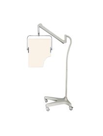 Square Arm Overhead Lead Acrylic Mobile Barrier With Torso Cutout