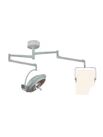 Ceiling Mountain Overhead Lead Acrylic (0.5mmPbEq) Barrier with Torso Cutout and Light
