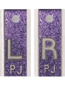 Aluminum X-Ray Markers Purple Passion Glitter