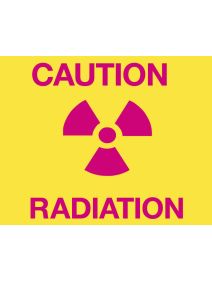Silk Screened Sign Caution Radiation Area