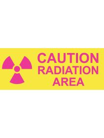 Silk Screened Sign Caution Radiation Area