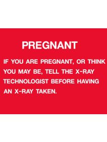 Silk Screened Sign Pregnancy Warning