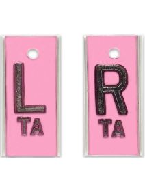 Aluminum X-Ray Markers 5/8" L&R Soft Pink Solid