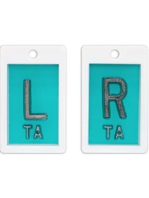 Plastic Markers 5/8" L&R (Turquoise Blue Solid)