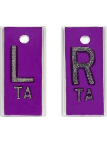 Aluminum X-Ray Markers 5/8" L&R Violet Solid