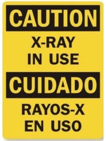 Plastic X-Ray In Use Sign (Bi-Lingual) PJRD-WS-P-004
